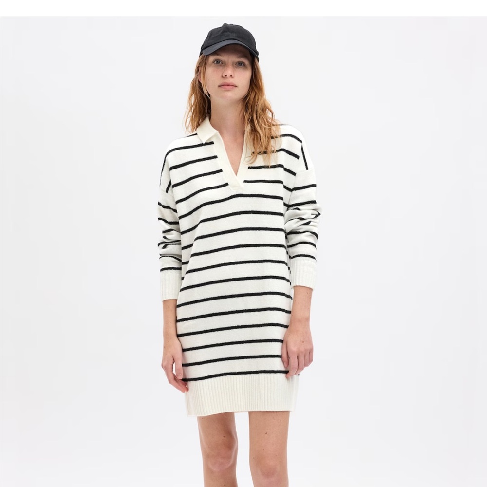 NWT Gap CashSoft Polo Mini Sweater Dress